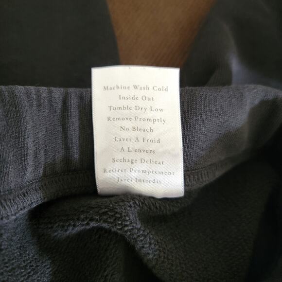Frank & Eileen CATHERINE Triple Fleece Sweatpant Black Medium Drawstring Pull On - Picture 14 of 14